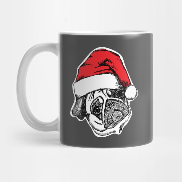 Pugly Ugly Christmas Bah Hum Pug by HungryDinoDesign